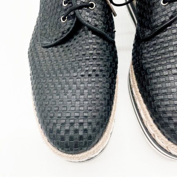 Pons Quintana Black Leather Lace Up Espadrilles, Sz EU 36 - Picture 4 of 15